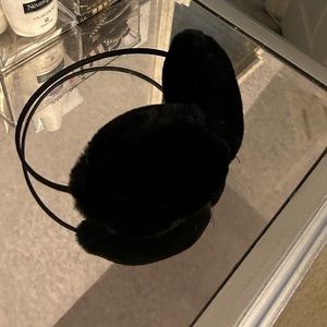 Black soft winter earmuffs